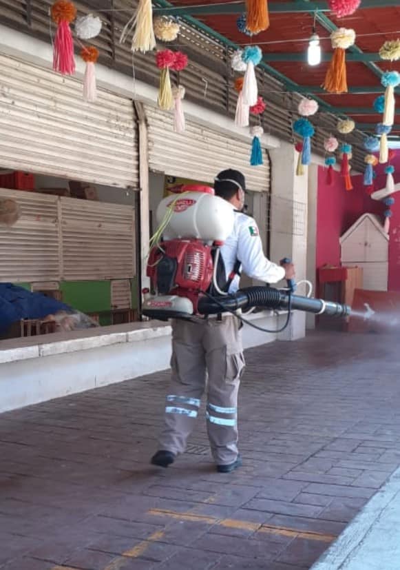 REALIZAMOS ACCIONES DE SANITIZACIÓN EN ESPACIOS PÚBLICOS DE MALPASO.